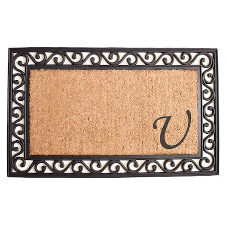 Calloway Mills Monogram Door Mat, Coir, Black, Natural, 22 in W x 36 in L 104022236U